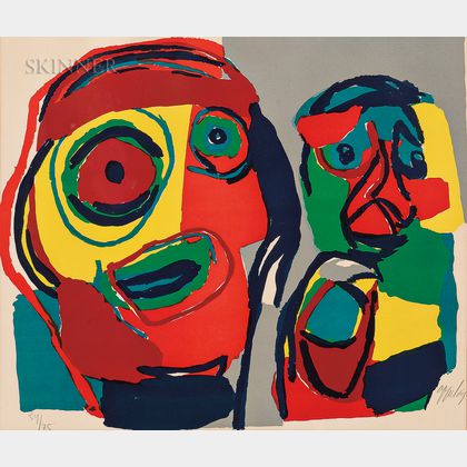 Karel Appel (Dutch, 1921-2006) Untitled (Two Figures)