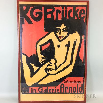 Reproduction KG Brücke Exhibition Poster from Galerie Arnold in Dresden