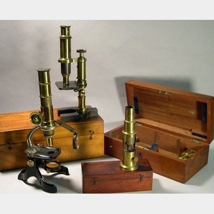 Three Student Microscopes