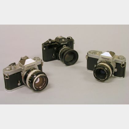 Three Nikomat SLR Cameras