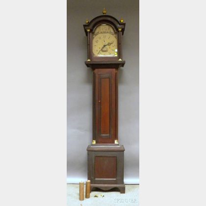Mahogany Tall Clock by Silas Hoadley