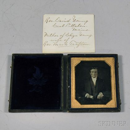 Quarter-plate Daguerreotype of Rev. David Young of East Pittston, Maine
