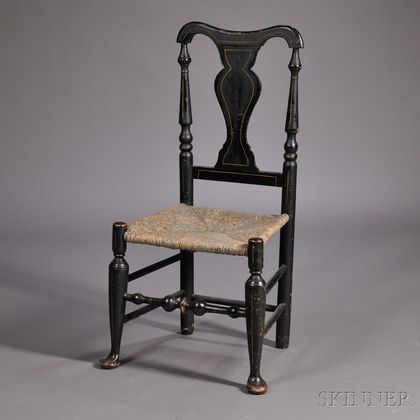 Painted Yoke-back Turned Side Chair