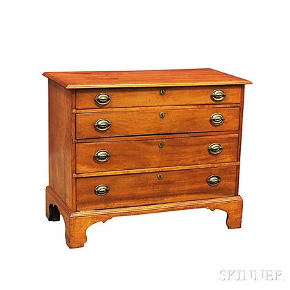 Chippendale Birch and Cherry Chest of Drawers