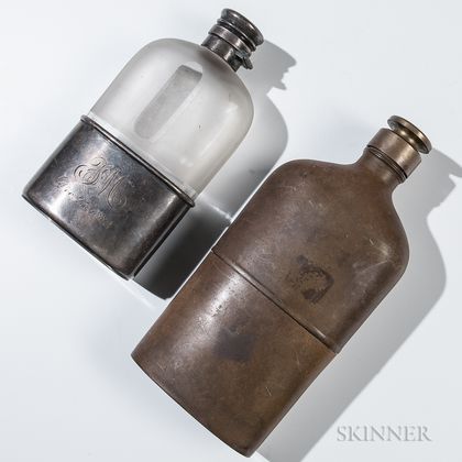 Two Whiskey Flasks