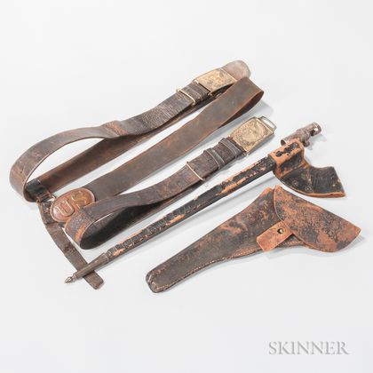 Group of Civil War-era Leather Accoutrements