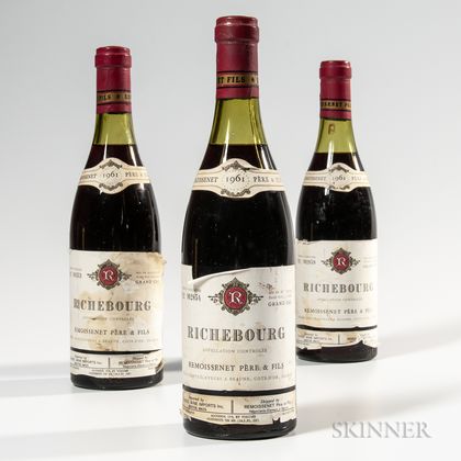 Remoissenet Richebourg 1961, 3 bottles 