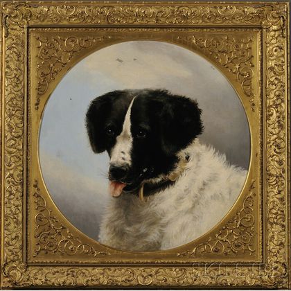 Attributed to Miss Anne Cathrow (British, 19th Century) Portrait of a Dog, After Edwin Henry Landseer (British, 1802-1873)