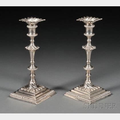Pair of George III Silver Candlesticks