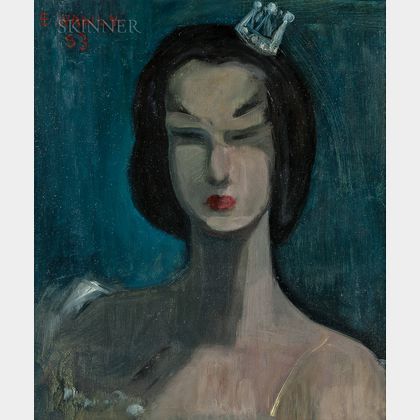 Adham Wanly (Egyptian, 1908-1959) Portrait of a Dancer