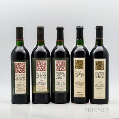 Mount Veeder Winery Cabernet Sauvignon, 5 bottles 