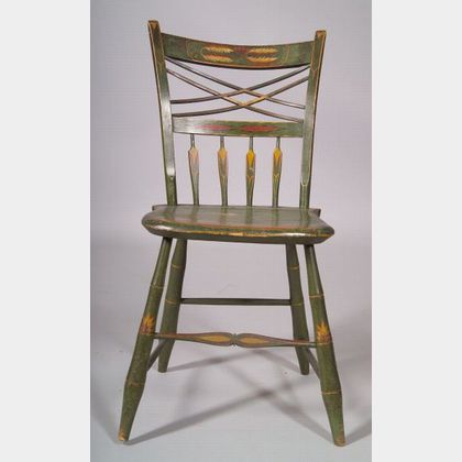 Fancy Painted and Gilt Side Chair
