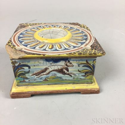 Faience Pottery Ink Stand