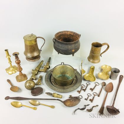 Group of Early Domestic Metalware