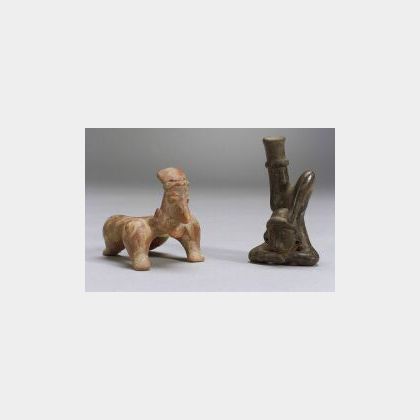 Two Pre-Columbian Pottery Acrobat Figures