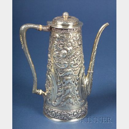 Tiffany & Co. Sterling Repousse Demitasse Pot