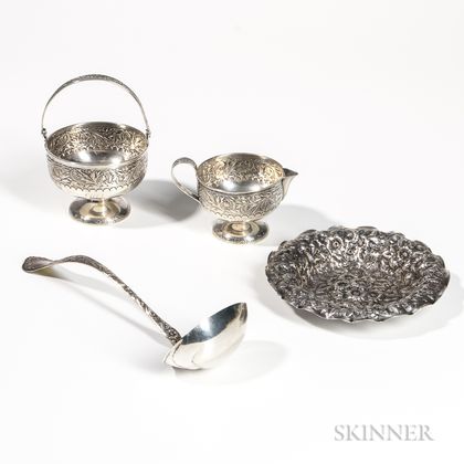 Four Pieces of American Sterling Silver Tableware