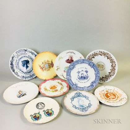 Ten English Queen Victoria Commemorative Plates