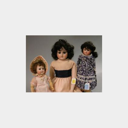 Three German Bisque Dolls