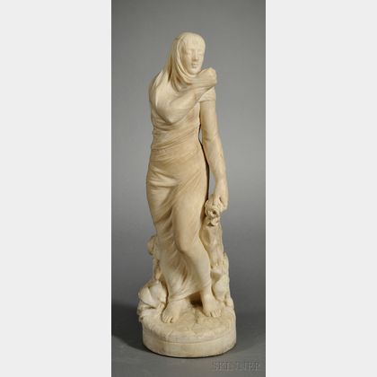 Edmonia Lewis (American, 1845-1911) Large Marble Figure of an Allegorical Maiden, Spring