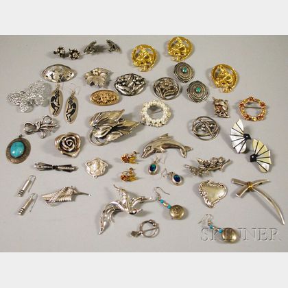 Small Group of Costume and Sterling Silver Jewelry