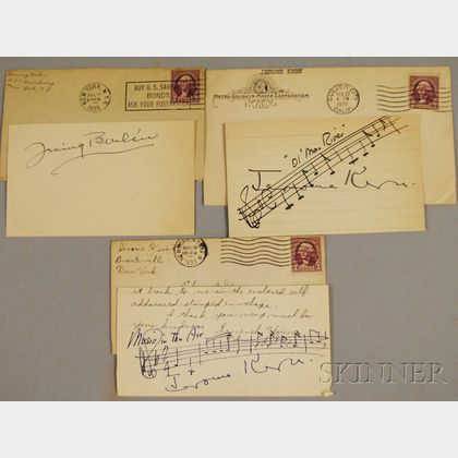 Jerome Kern and Irving Berlin Autographs
