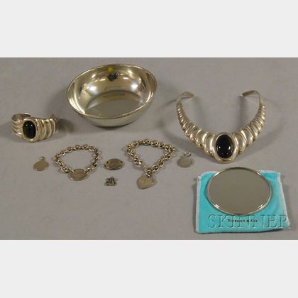 Small Group of Mostly Sterling Silver Jewelry and Decorative Items