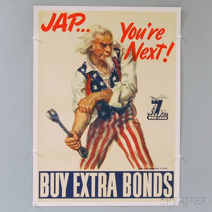 James Montgomery Flagg U.S. WWII Jap...You're Next! Lithograph Poster