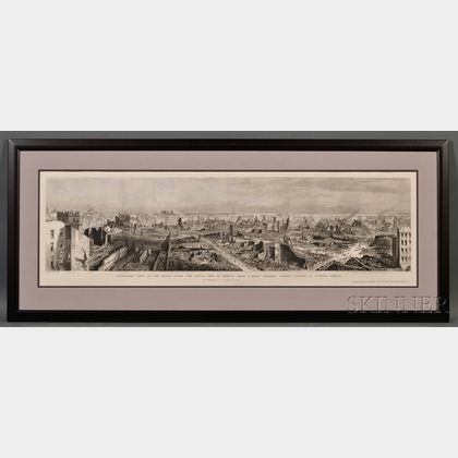 After J.W. Black (American, 1825-1896) Panoramic View of the Ruins After the Great Fire in Boston...
