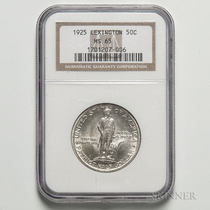 1925 Lexington Commemorative Half Dollar, NGC MS65. Estimate $200-300