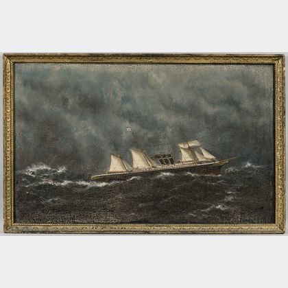 William P. Stubbs (Maine/Massachusetts, 1842-1919) Steamship in Rough Seas