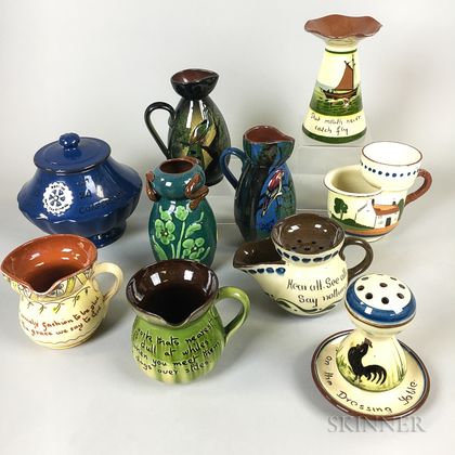 Ten Torquay Pottery Tableware Items
