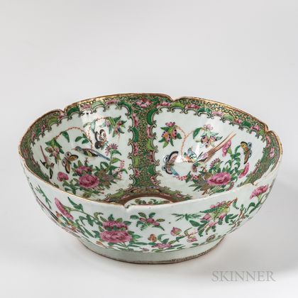 Export Porcelain Rose Mandarin Bowl