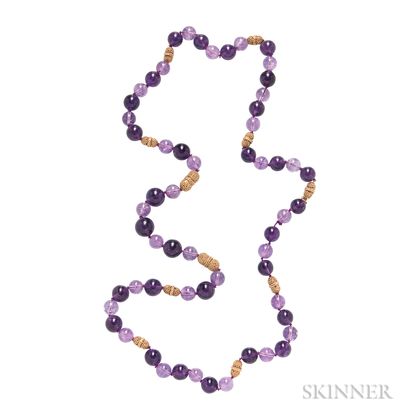 18kt Gold and Amethyst Bead Necklace, Van Cleef & Arpels