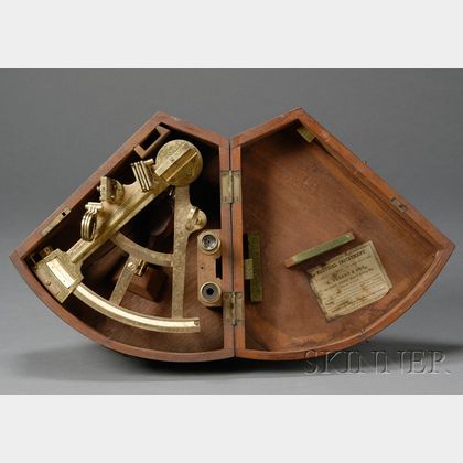 Brass and Ivory Sextant by D. Eggert & Son
