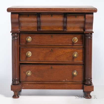 Miniature Empire-style Mahogany Chest of Drawers