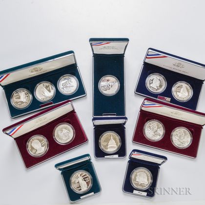Twelve Boxed Sets of U.S. Commemorative Coins