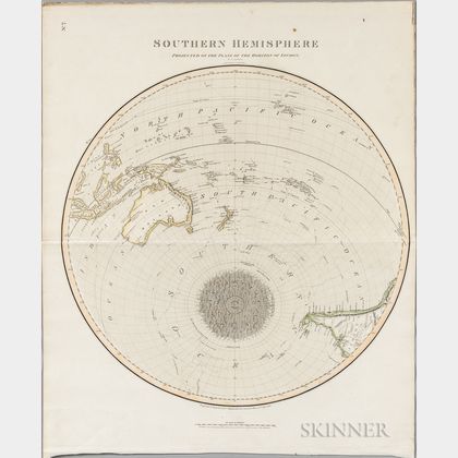 World, Northern and Southern Hemispheres. George Buchanan (fl. circa 1815) Northern [and] Southern Hemisphere Projected on the Plane of