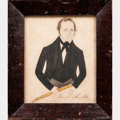Jane A. Davis (Connecticut/Rhode Island, 1821-1855) Portrait of James Arnold