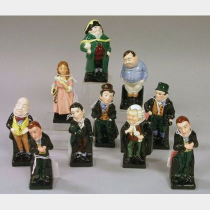 Ten Small Royal Doulton Porcelain Dickens Figures