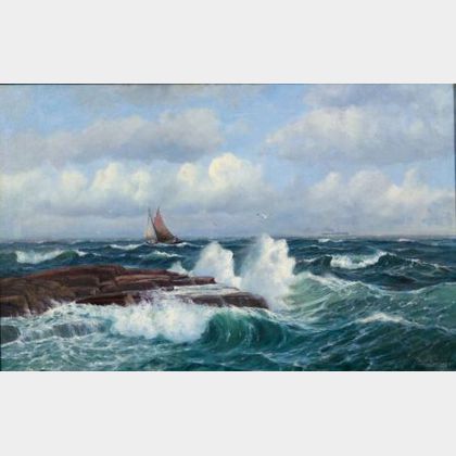 Conrad Selmyler (Scandinavian, 19th/20th Century) Coastal View