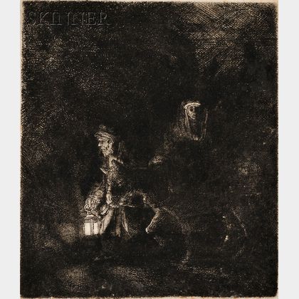 Rembrandt van Rijn (Dutch, 1606-1669) The Flight into Egypt: A Night Piece