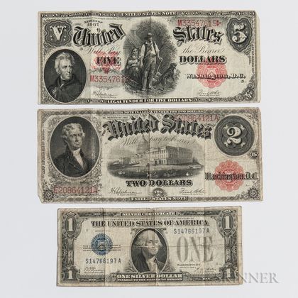 Three Pieces of American Currency