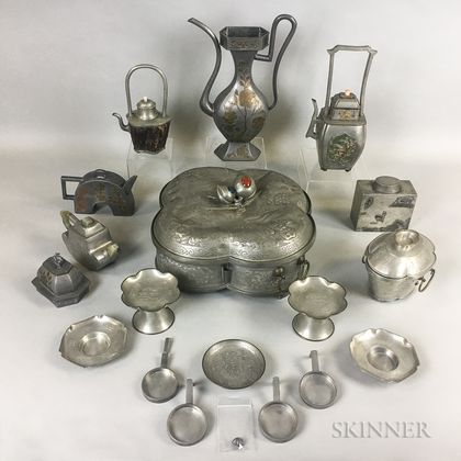 Group of Pewter Vessels