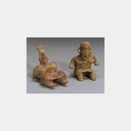 Two Pre-Columbian Painted Pottery Figures
