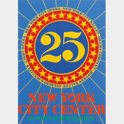 Robert Indiana (American, b. 1928) 25 New York City Center - Anniversary