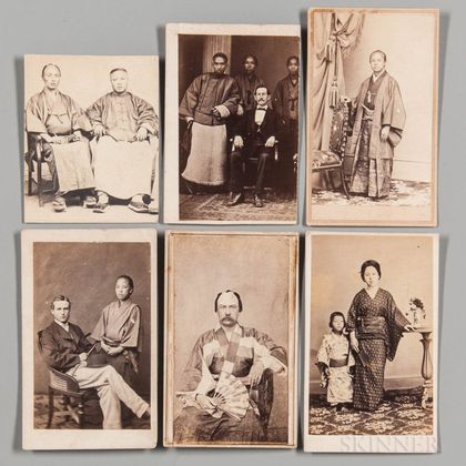 Van Reed, Eugene (1835-1873) and Yabe Kisaboro (b. circa 1845) Seven Carte-de-visites.