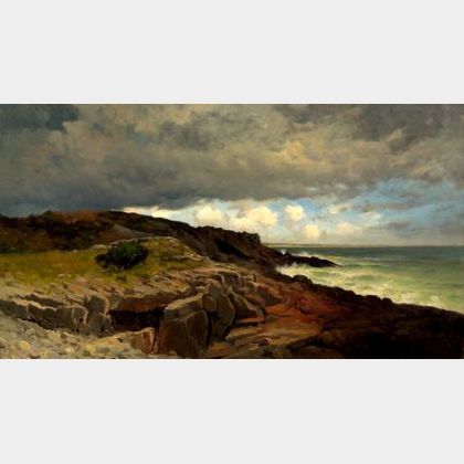 Franklin DeHaven (American, 1856-1934) Coastal Rocks