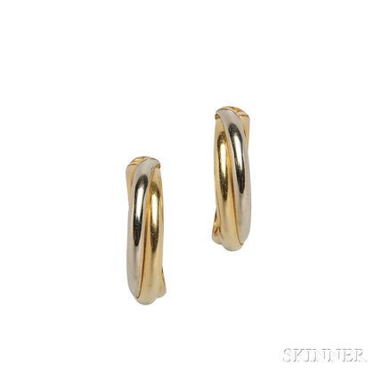 18kt Gold "Trinity" Earrings, Cartier