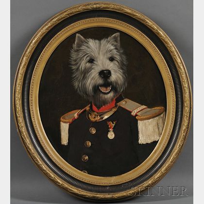 Thierry Poncelet (Belgian, b. 1946) Terrier in Military Ceremonial Dress